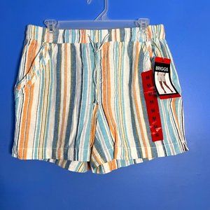 NWT Briggs Cotton Stripes Shorts Sz M